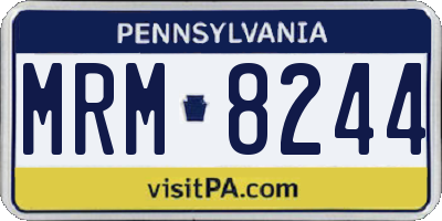 PA license plate MRM8244