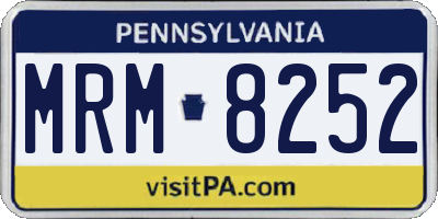 PA license plate MRM8252