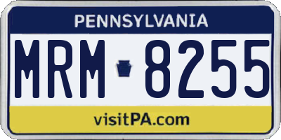 PA license plate MRM8255