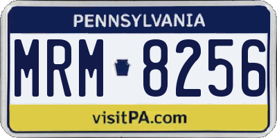 PA license plate MRM8256