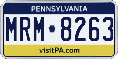 PA license plate MRM8263