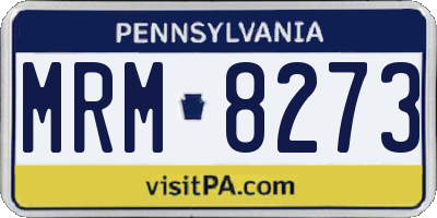 PA license plate MRM8273