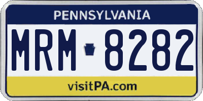 PA license plate MRM8282