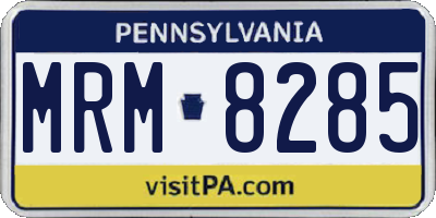 PA license plate MRM8285