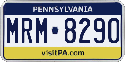 PA license plate MRM8290