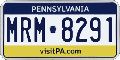 PA license plate MRM8291