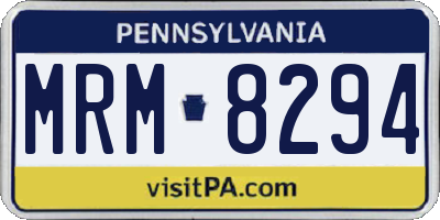PA license plate MRM8294