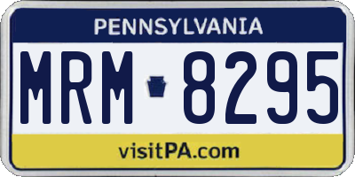 PA license plate MRM8295