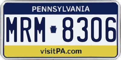 PA license plate MRM8306