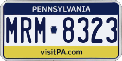 PA license plate MRM8323