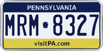 PA license plate MRM8327