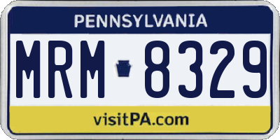 PA license plate MRM8329