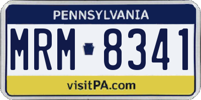 PA license plate MRM8341