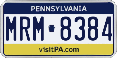 PA license plate MRM8384