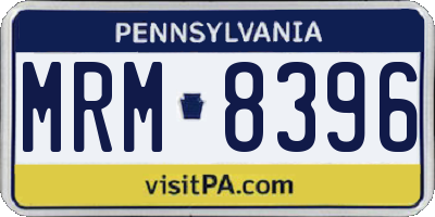 PA license plate MRM8396