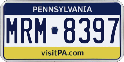PA license plate MRM8397