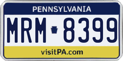 PA license plate MRM8399