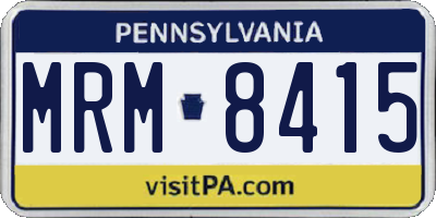 PA license plate MRM8415