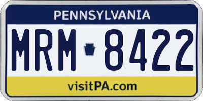 PA license plate MRM8422