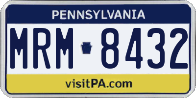 PA license plate MRM8432