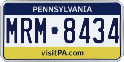 PA license plate MRM8434