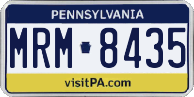 PA license plate MRM8435