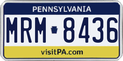 PA license plate MRM8436
