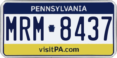 PA license plate MRM8437