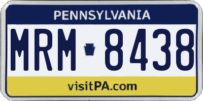 PA license plate MRM8438