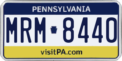 PA license plate MRM8440