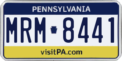 PA license plate MRM8441