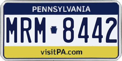 PA license plate MRM8442