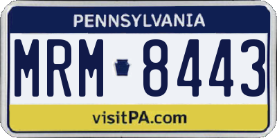 PA license plate MRM8443