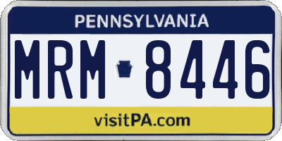 PA license plate MRM8446