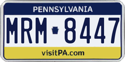 PA license plate MRM8447