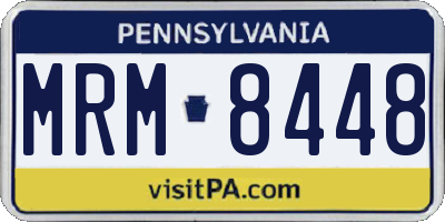 PA license plate MRM8448