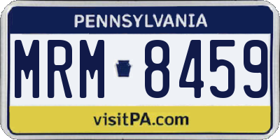 PA license plate MRM8459