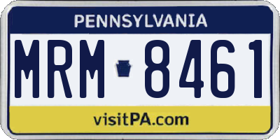 PA license plate MRM8461