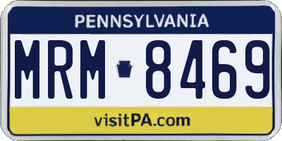 PA license plate MRM8469