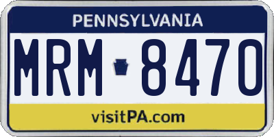 PA license plate MRM8470