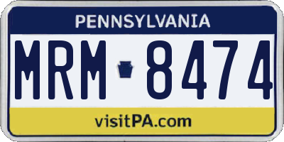 PA license plate MRM8474