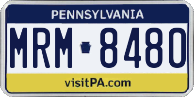 PA license plate MRM8480