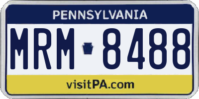 PA license plate MRM8488