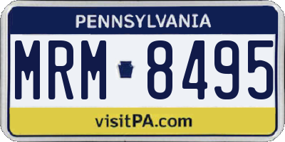PA license plate MRM8495
