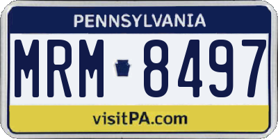 PA license plate MRM8497