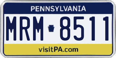PA license plate MRM8511