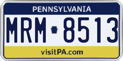 PA license plate MRM8513