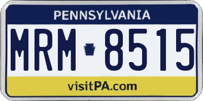 PA license plate MRM8515