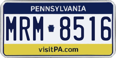 PA license plate MRM8516