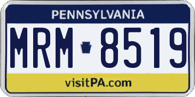 PA license plate MRM8519